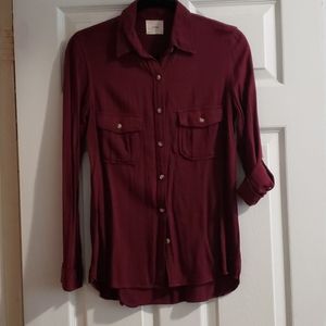 Button up Wine 🍷 Burgundy Blouse